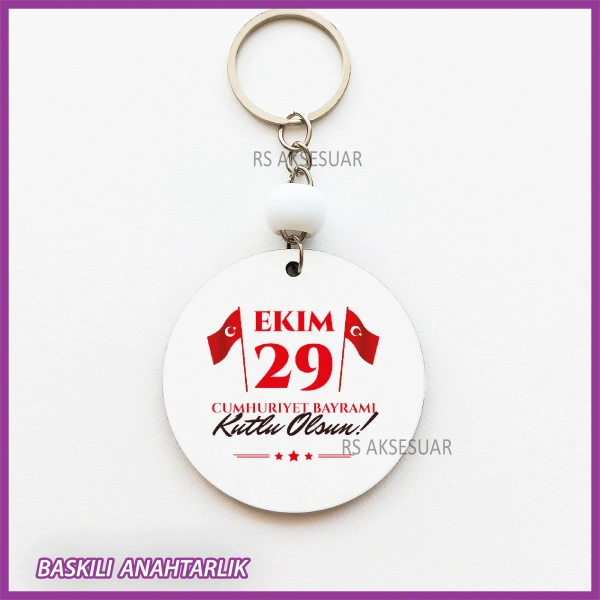29 Ekim Cumhuriyet Bayramı Baskılı Anahtarlık