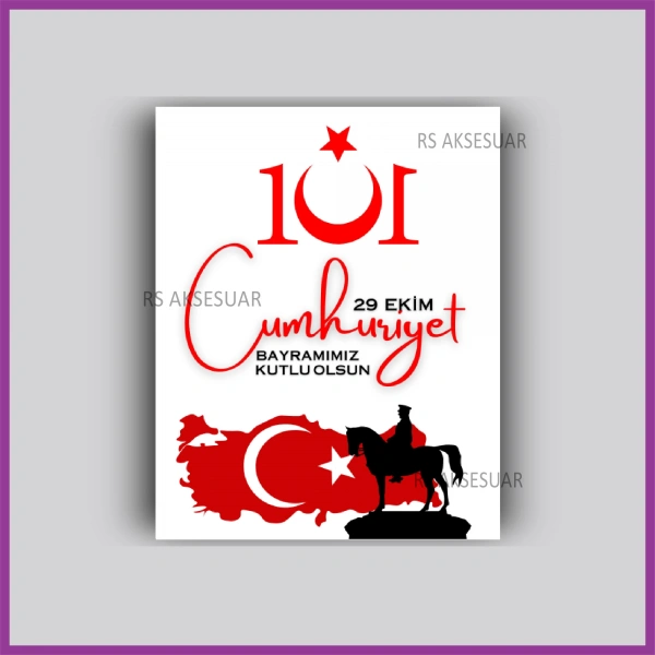 29 Ekim Cumhuriyet Bayramı Hediyelik İsim Kartı