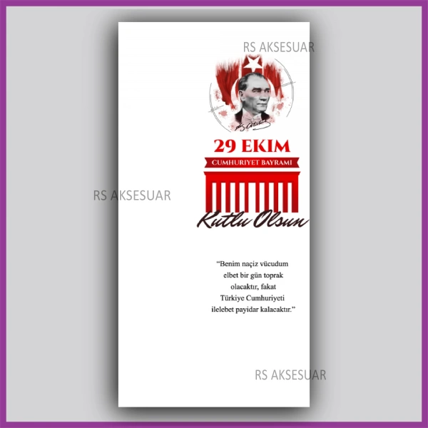 29 Ekim Cumhuriyet Bayramı Hediyelik İsim Kartı