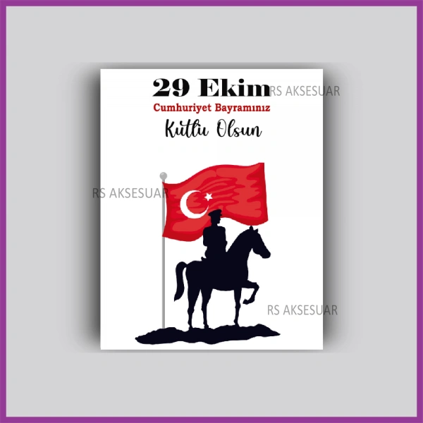 29 Ekim Cumhuriyet Bayramı Hediyelik İsim Kartı