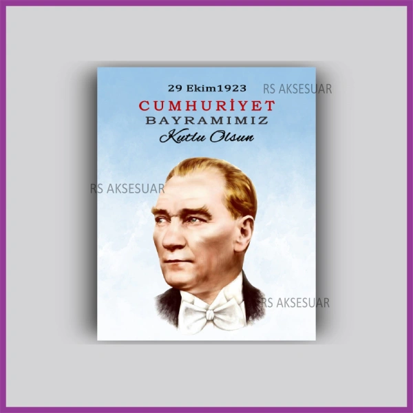29 Ekim Cumhuriyet Bayramı Hediyelik İsim Kartı