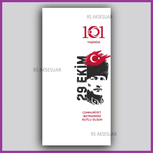 29 Ekim Cumhuriyet Bayramı Hediyelik İsim Kartı