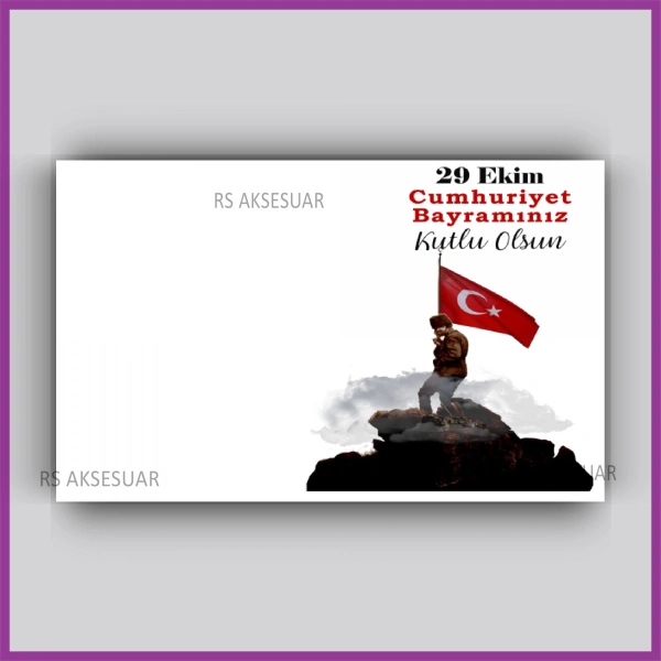 29 Ekim Cumhuriyet Bayramı Hediyelik İsim Kartı