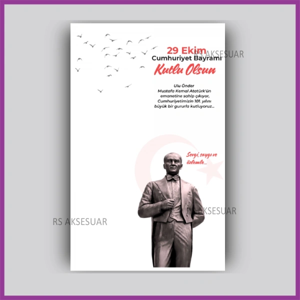29 Ekim Cumhuriyet Bayramı Hediyelik İsim Kartı