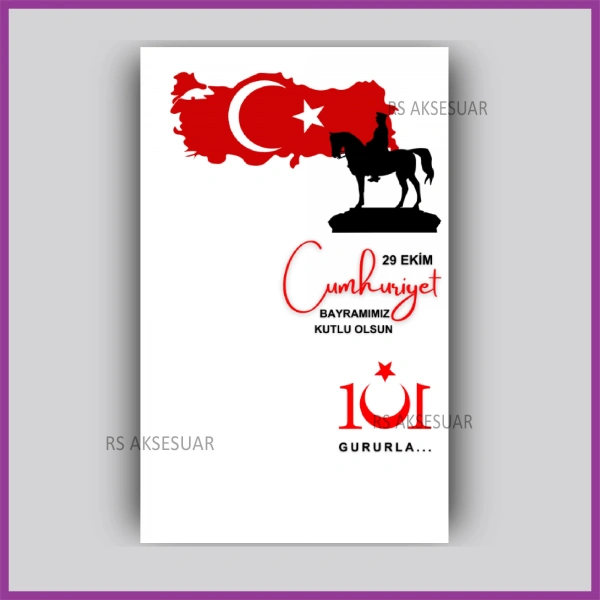 29 Ekim Cumhuriyet Bayramı Hediyelik İsim Kartı