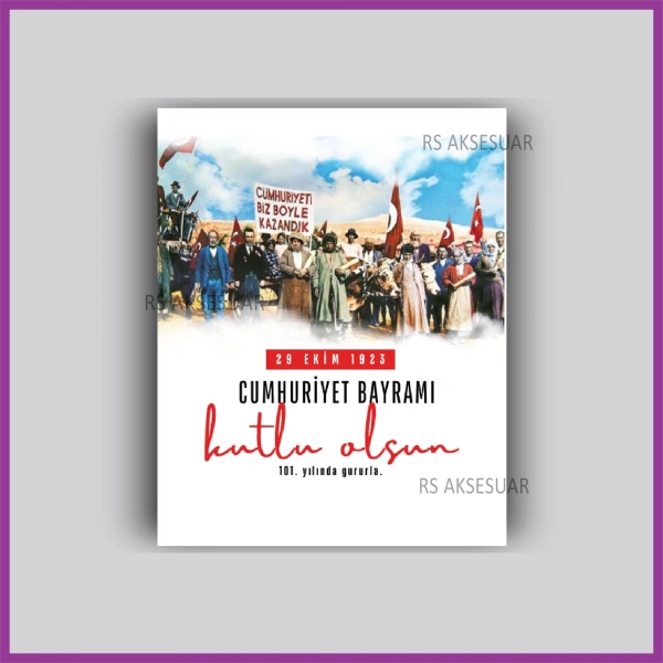 29 Ekim Cumhuriyet Bayramı Hediyelik İsim Kartı
