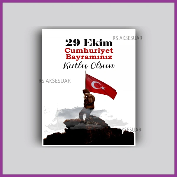 29 Ekim Cumhuriyet Bayramı Hediyelik İsim Kartı