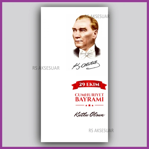 29 Ekim Cumhuriyet Bayramı Hediyelik İsim Kartı