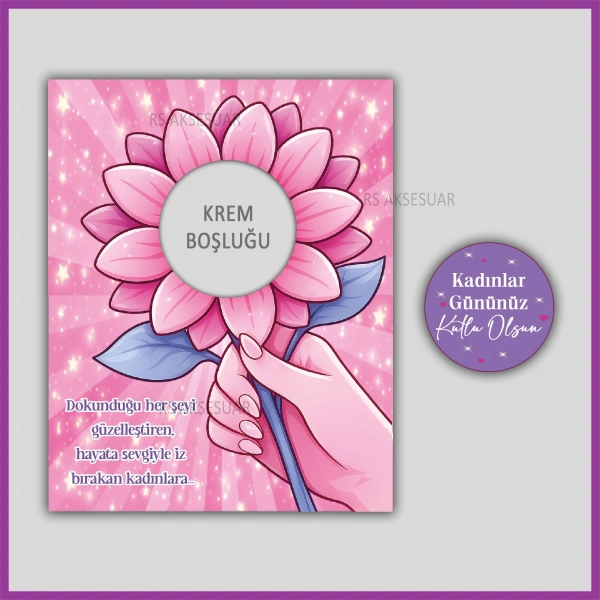 Hediyelik El Kremi Kartı - 8 Mart Kadınlar Günü Hediyelik - KH6320