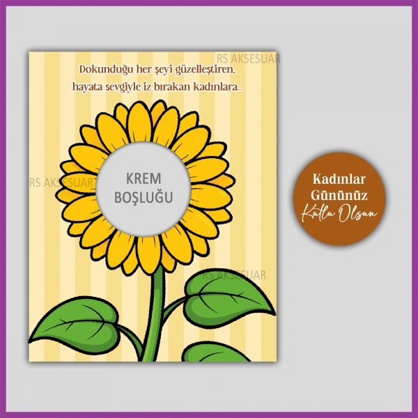 Hediyelik El Kremi Kartı - 8 Mart Kadınlar Günü Hediyelik - KH6321