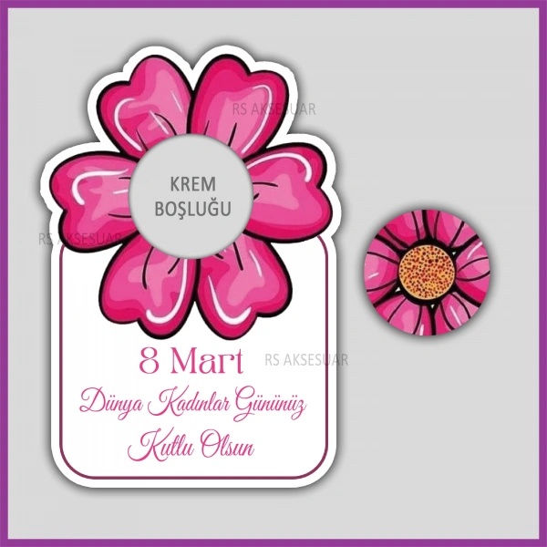 Hediyelik El Kremi Kartı - 8 Mart Kadınlar Günü Hediyelik - KH6322