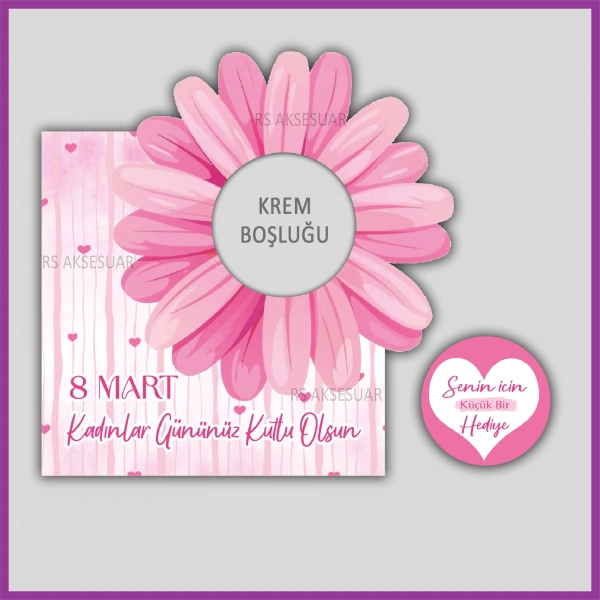 Hediyelik El Kremi Kartı - 8 Mart Kadınlar Günü Hediyelik - KH6323