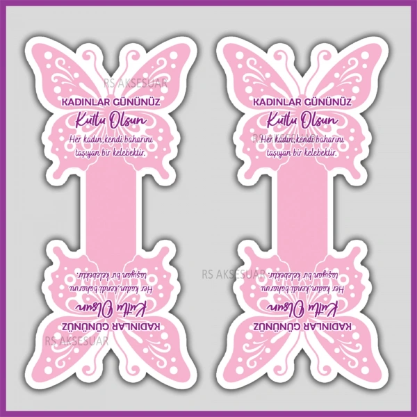 Hediyelik Toka ve Takı Kartı - 8 Mart Kadınlar Günü Hediyelik - KH6327