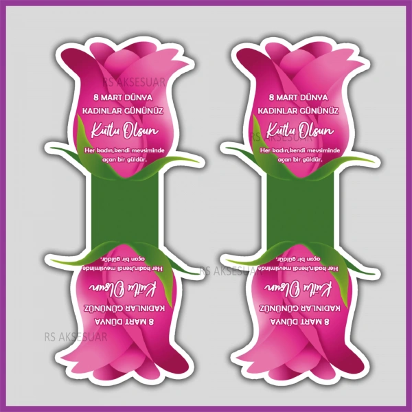 Hediyelik Toka ve Takı Kartı - 8 Mart Kadınlar Günü Hediyelik - KH6328