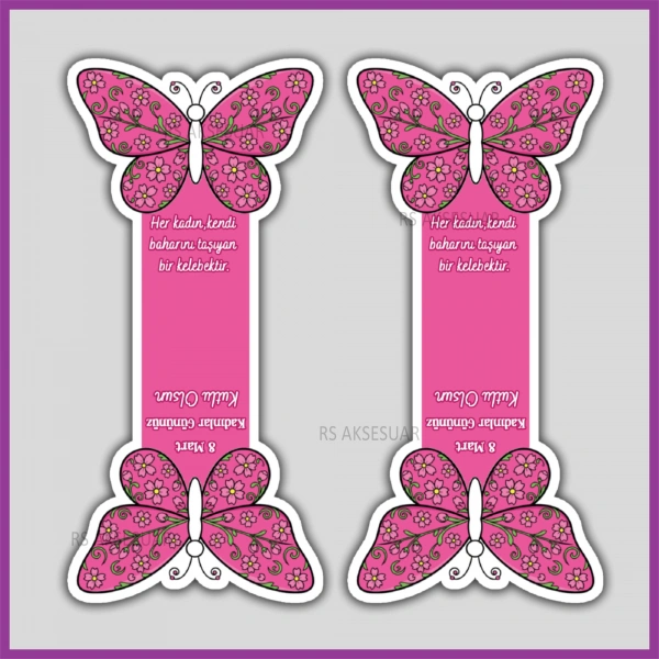 Hediyelik Toka ve Takı Kartı - 8 Mart Kadınlar Günü Hediyelik - KH6329