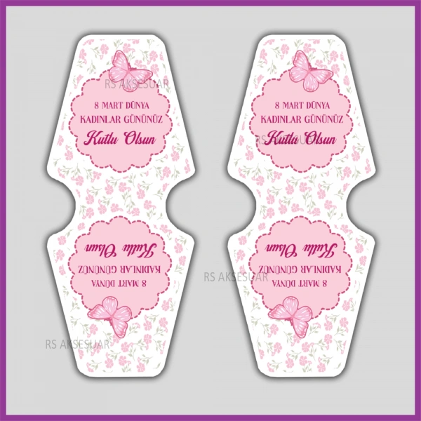 Hediyelik Toka ve Takı Kartı - 8 Mart Kadınlar Günü Hediyelik - KH6330