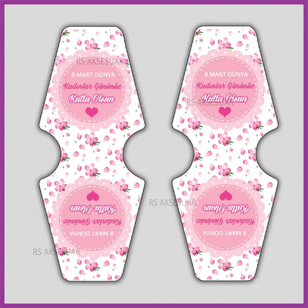 Hediyelik Toka ve Takı Kartı - 8 Mart Kadınlar Günü Hediyelik - KH6332
