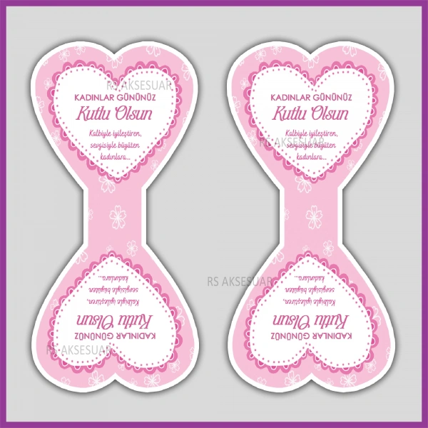 Hediyelik Toka ve Takı Kartı - 8 Mart Kadınlar Günü Hediyelik - KH6333