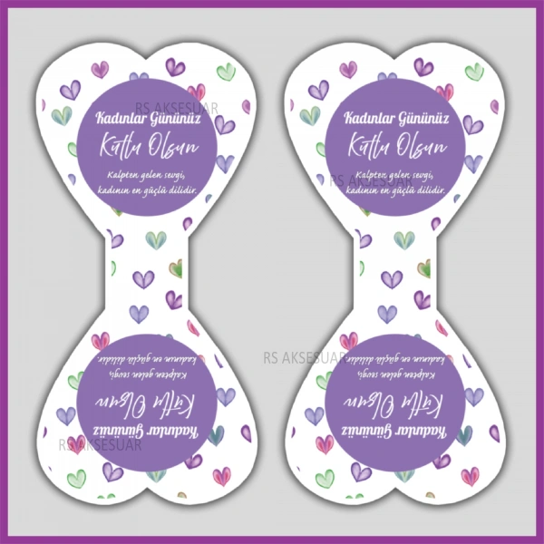 Hediyelik Toka ve Takı Kartı - 8 Mart Kadınlar Günü Hediyelik - KH6334