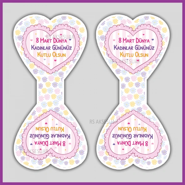 Hediyelik Toka ve Takı Kartı - 8 Mart Kadınlar Günü Hediyelik - KH6335