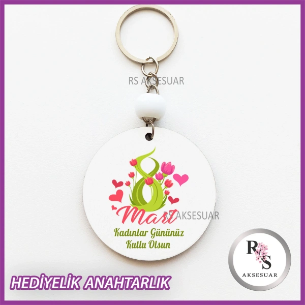 8 Mart Kadınlar Günü Hediyelik Anahtarlık -KH04