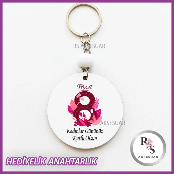 8 Mart Kadınlar Günü Hediyelik Anahtarlık -KH12