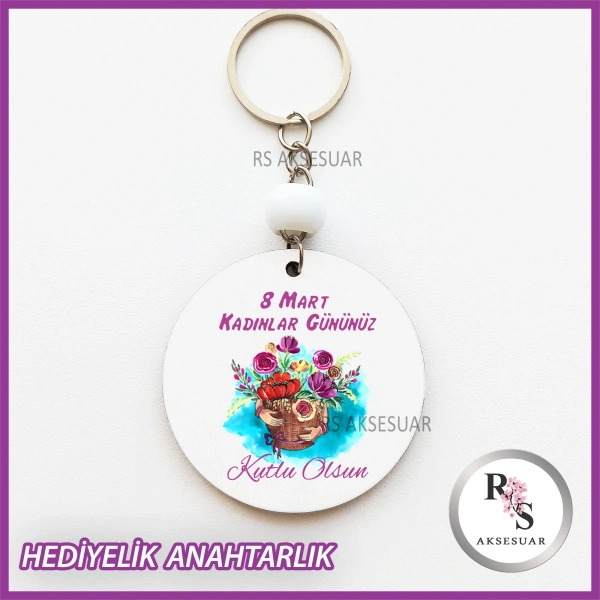 8 Mart Kadınlar Günü Hediyelik Anahtarlık -KH39