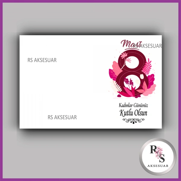 8 Mart Kadınlar Günü Hediyelik İsim Kartı - KH09