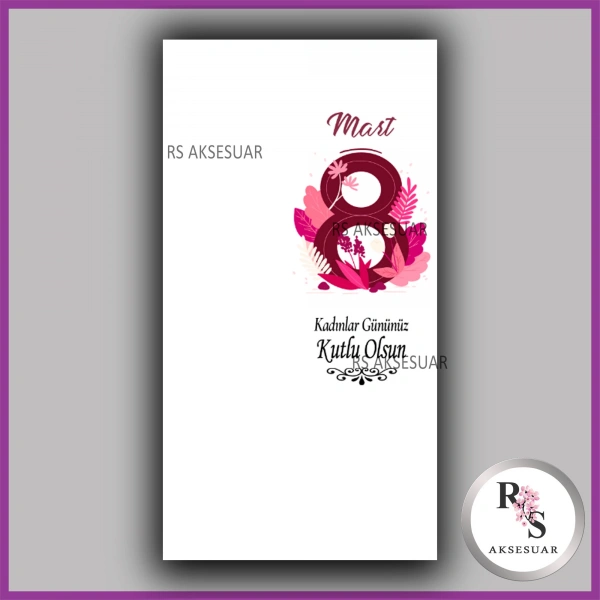 8 Mart Kadınlar Günü Hediyelik İsim Kartı - KH10