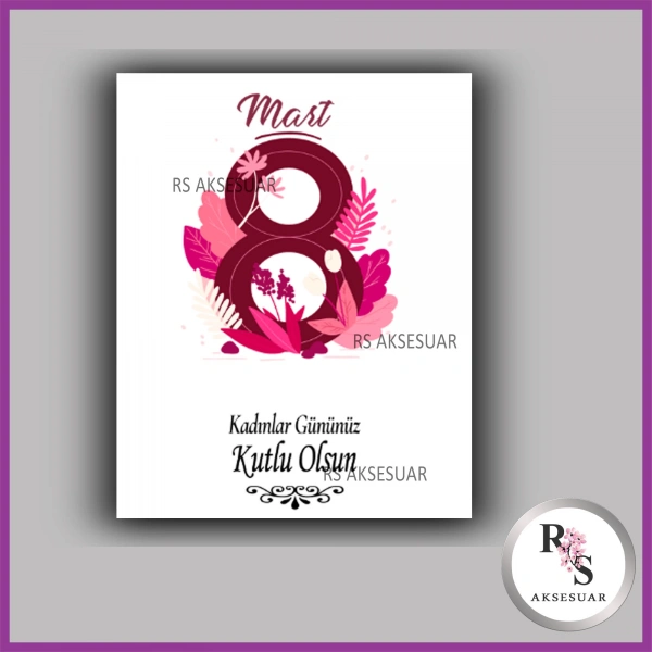 8 Mart Kadınlar Günü Hediyelik İsim Kartı - KH11