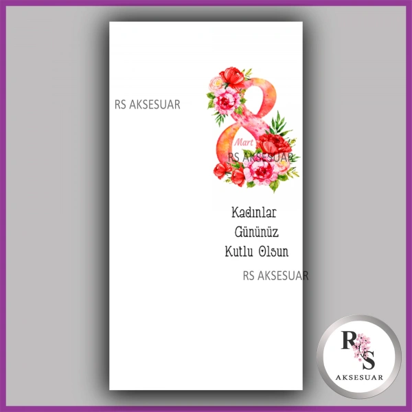 8 Mart Kadınlar Günü Hediyelik İsim Kartı - KH14
