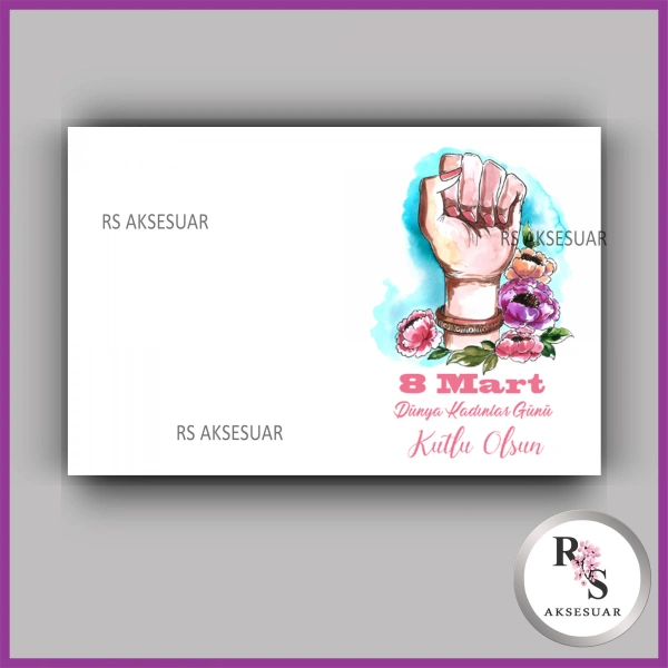8 Mart Kadınlar Günü Hediyelik İsim Kartı - KH28