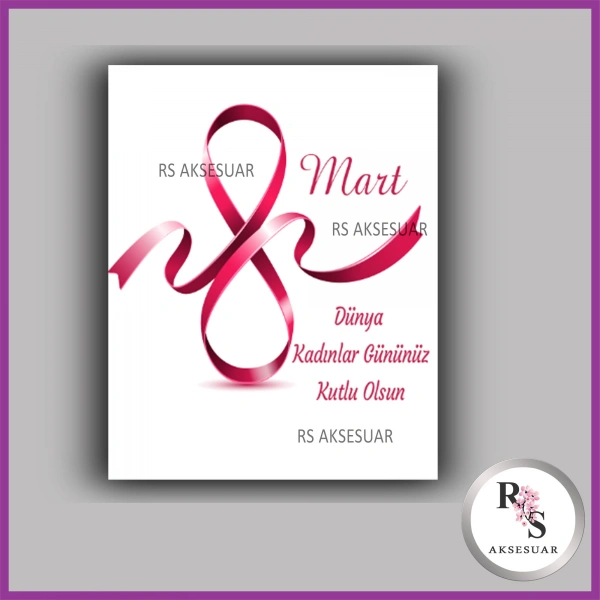 8 Mart Kadınlar Günü Hediyelik İsim Kartı - KH34