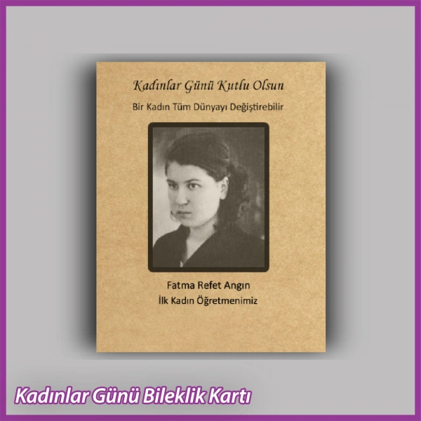 8 Mart Kadınlar Günü Hediyelik Küpe ve Bileklik Kartı - KH43