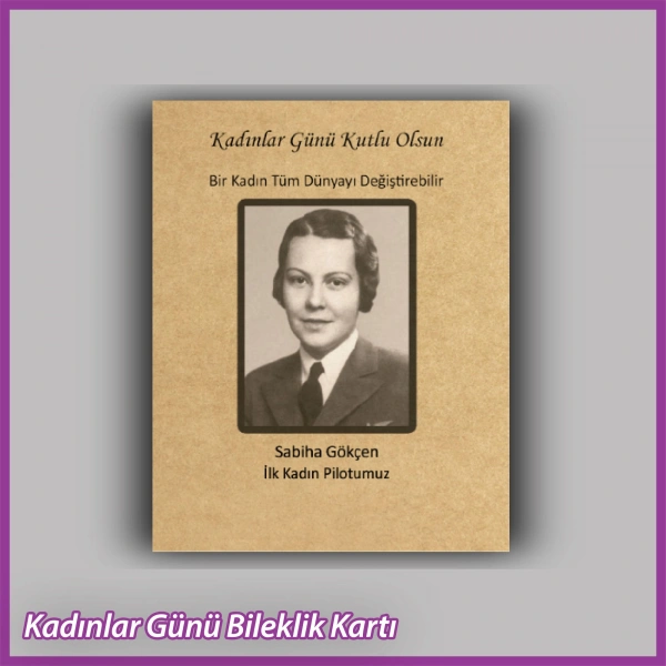 8 Mart Kadınlar Günü Hediyelik Küpe ve Bileklik Kartı - KH45