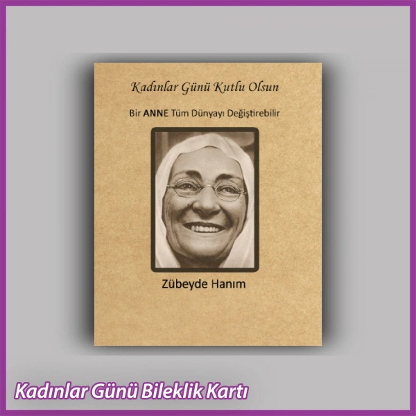 8 Mart Kadınlar Günü Hediyelik Küpe ve Bileklik Kartı - KH46