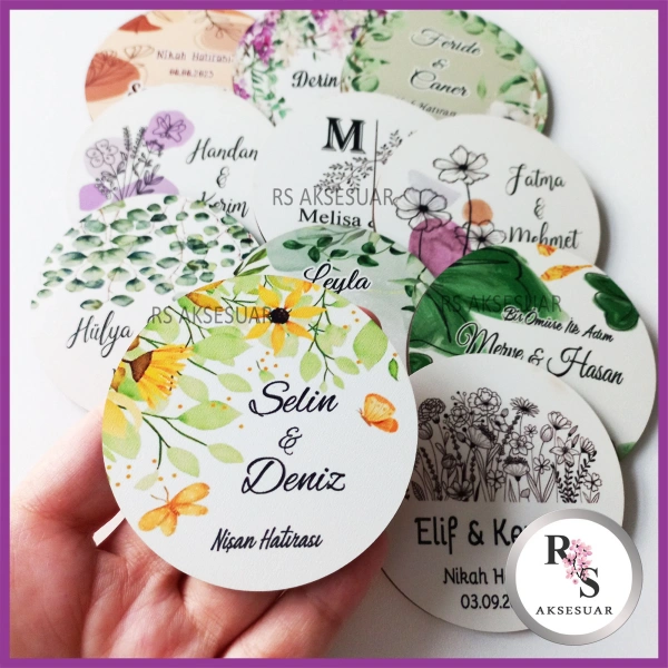 Ahşap Magnet Nikah Hediyeliği -