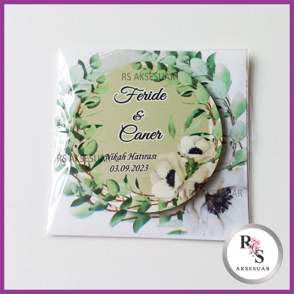 Ahşap Magnet Nikah Hediyeliği -