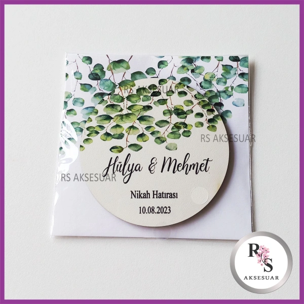 Ahşap Magnet Nikah Hediyeliği -