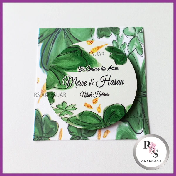 Ahşap Magnet Nikah Hediyeliği -