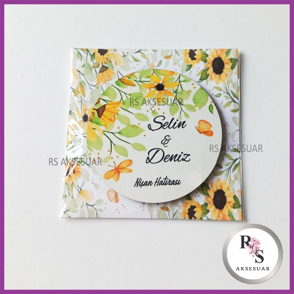 Ahşap Magnet Nikah Hediyeliği -