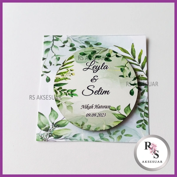 Ahşap Magnet Nikah Hediyeliği -