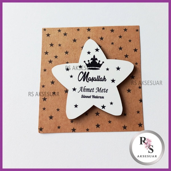 Ahşap Magnet Sünnet Hediyeliği - SS018