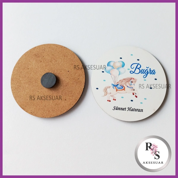 Ahşap Magnet Sünnet Hediyeliği - SS014