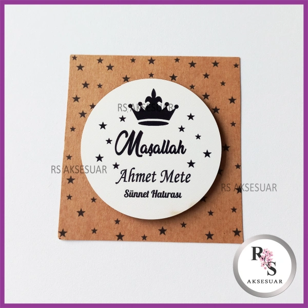 Ahşap Magnet Sünnet Hediyeliği - SS017