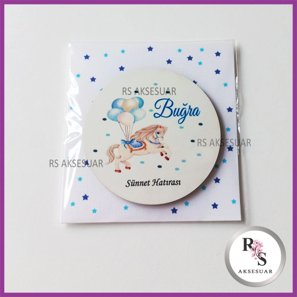 Ahşap Magnet Sünnet Hediyeliği - SS014