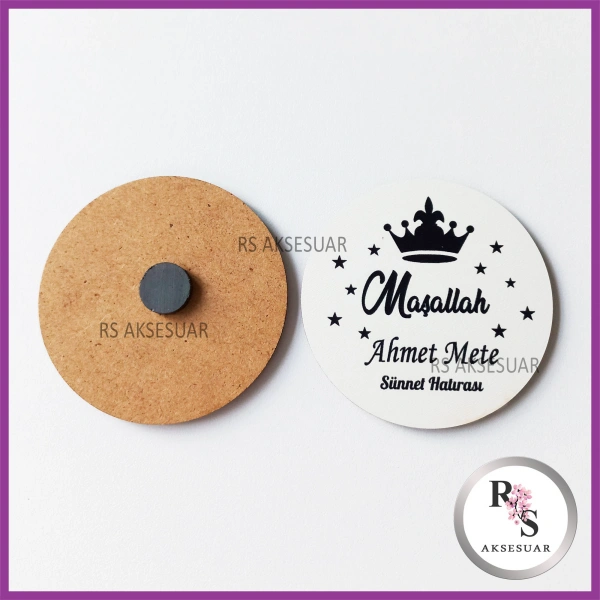 Ahşap Magnet Sünnet Hediyeliği - SS017