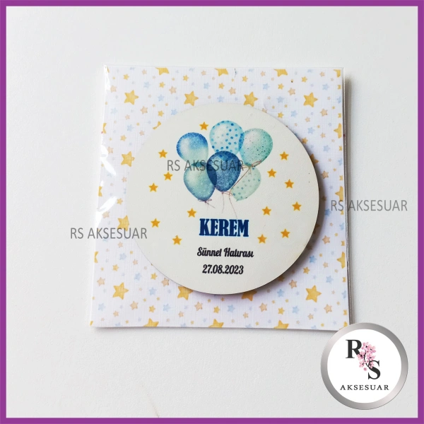 Ahşap Magnet Sünnet Hediyeliği - SS012