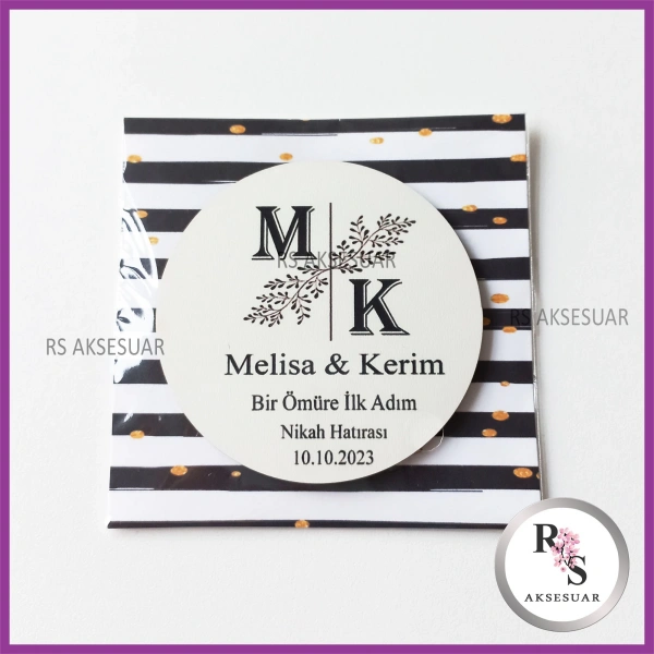 Ahşap Magnet Nikah Hediyeliği -