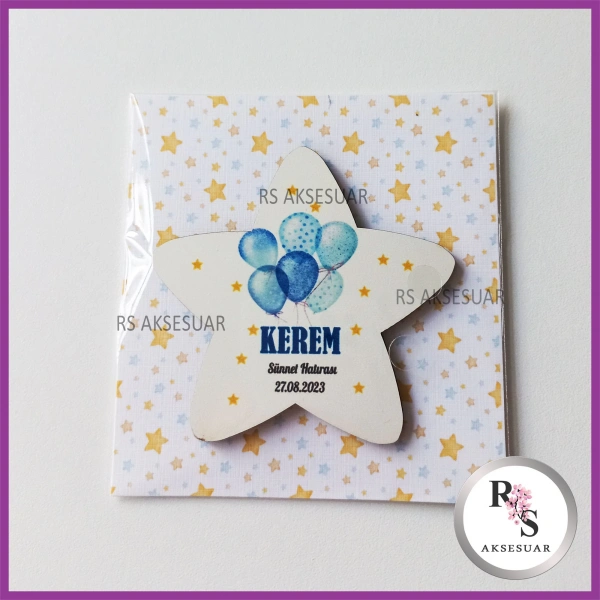Ahşap Magnet Sünnet Hediyeliği - SS022